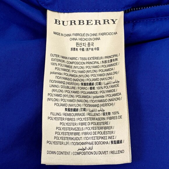 Burberrys Blue Puffer Jacket Mens Size S - Picture 7 of 8